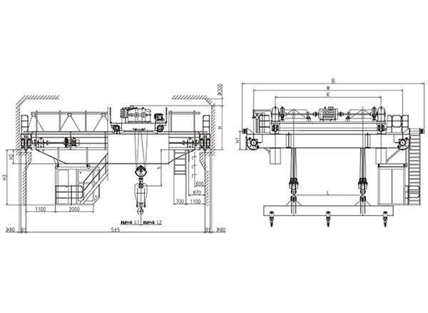 32t、40t掛梁橋式起重機（垂直主梁）